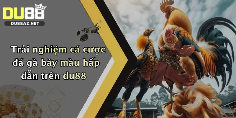 Trải nghiệm cá cược đá gà bảy màu hấp dẫn trên du88